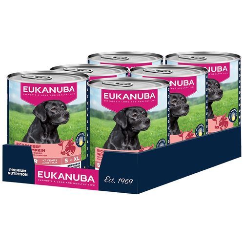 Eukanuba Senior Rich in nötkött med pumpa - 6 x 400 g