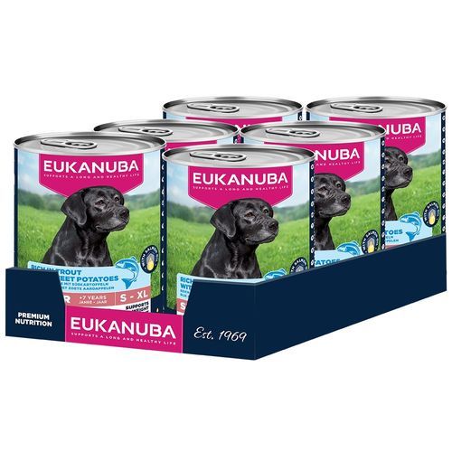 Eukanuba Senior Rich in öring med sötpotatis - 6 x 400 g
