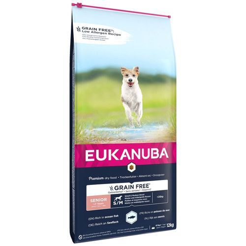 Eukanuba Senior Small & Medium Breed Grain Free Ocean Fish - 12 kg