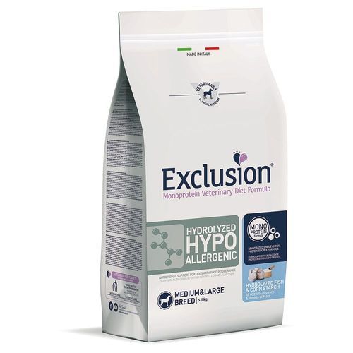 Exclusion Diet Hydrolyzed Hypoallergenic Medium/Large Fish & Cornstarch - 2 kg