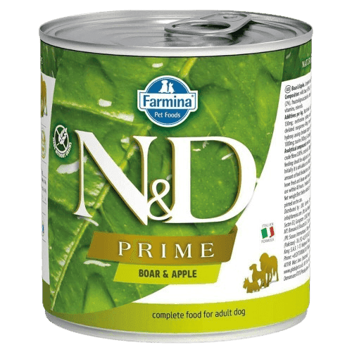N&D Dog Prime Boar & Apple Våtfoder för hundar 285 g