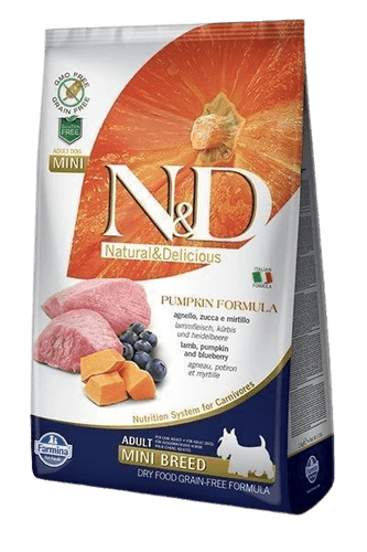 Dog N&D Pumpkin Lamb & Blueberry Adult Mini 7 kg - Hund - Hundmat & hundfoder - Torrfoder för hund - Farmina - ZOO.se