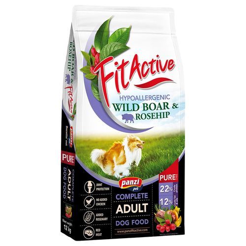 FitActive Pure Hypoallergenic med vildsvin & nypon - Ekonomipack: 2 x 12 kg
