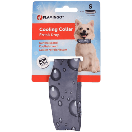Cooling Collar Fresk Drop Gray 28-36 cm - Hund - Hundvård & Tillskott - Kyldynor & kylmattor för hund - Flamingo - ZOO.se