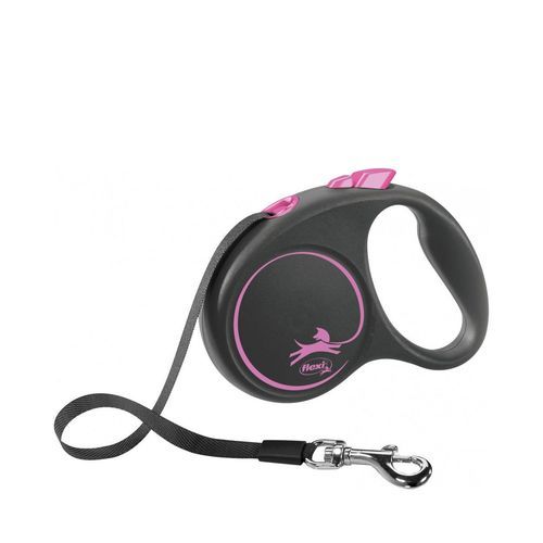 Flexikoppel Black Design 5 m - Rosa / Med Band / M