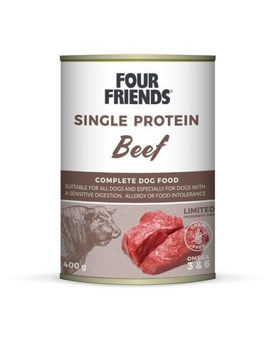 Single Protein Beef Våtfoder för hund - 6 st x 400 g