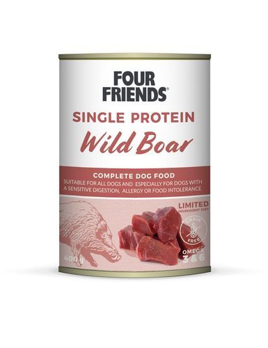 Single Protein Wild Boar Våtfoder för hund - 6 st x 400 g