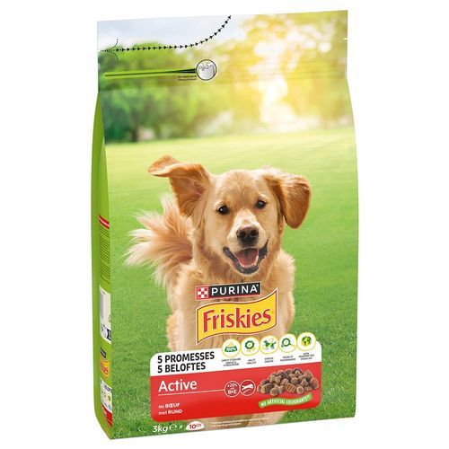 Purina Friskies Adult Hund Active med nötkött - 3 kg