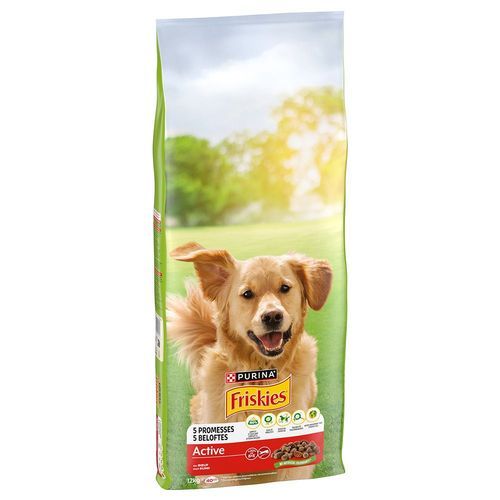 Purina Friskies Adult Hund Active med nötkött - Ekonomipack: 2 x 12 kg