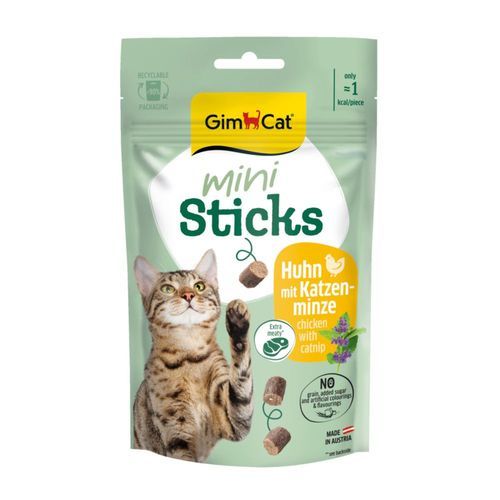 GimCat Mini Sticks - Kyckling med kattmynta (50 g)