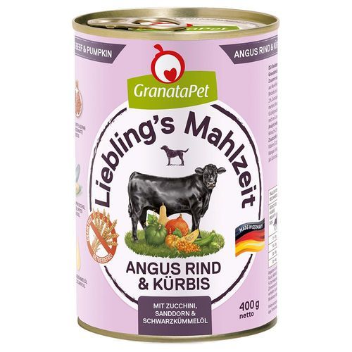 Ekonomipack: Granatapet Liebling's Mahlzeit 24 x 400 g - Angus nötkött & pumpa
