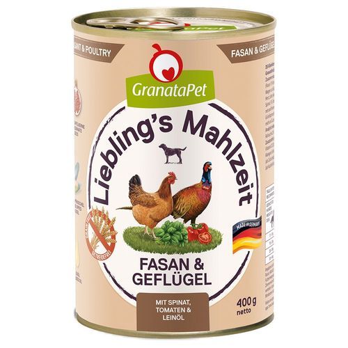 Ekonomipack: Granatapet Liebling's Mahlzeit 24 x 400 g - Fasan & fjäderfä