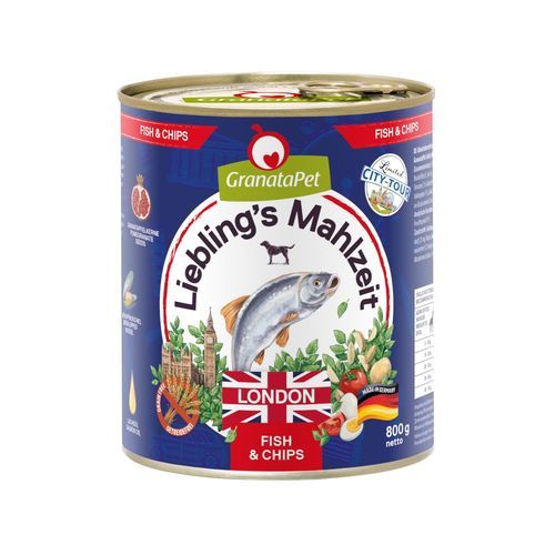 GranataPet Liebling's Mahlzeit City Tour 6 x 800 g - London (Fisk & Chips)