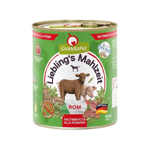 GranataPet Liebling's Mahlzeit City Tour 6 x 800 g - Rom (Saltimbocca alla Romana)