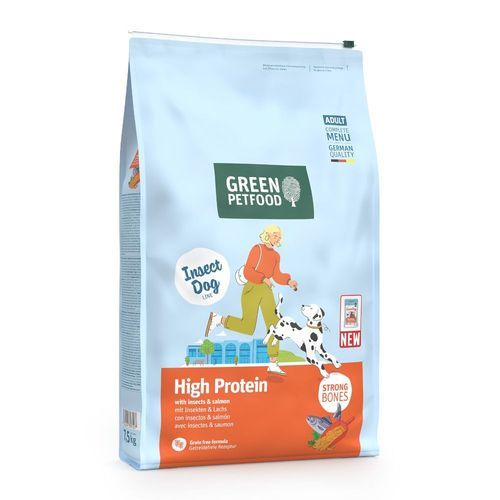 Green Petfood InsectDog High Protein med insekter & lax - 7,5 kg