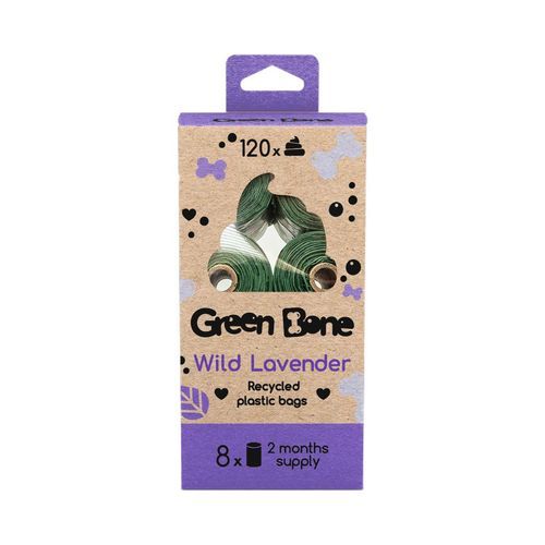 120-pack Green Bone bajspåsar - Lavender