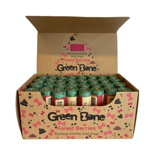 960-pack Green Bone bajspåsar - Forest