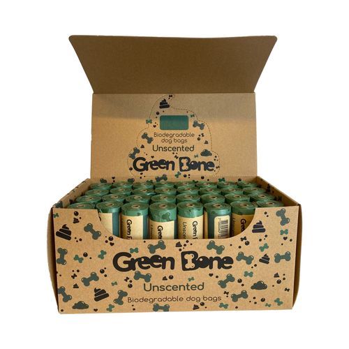 960-pack Green Bone bajspåsar - Unscented