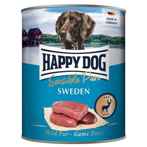 Ekonomipack: Happy Dog Sensible Pure 24 x 800 g - Sweden (vilt pur)