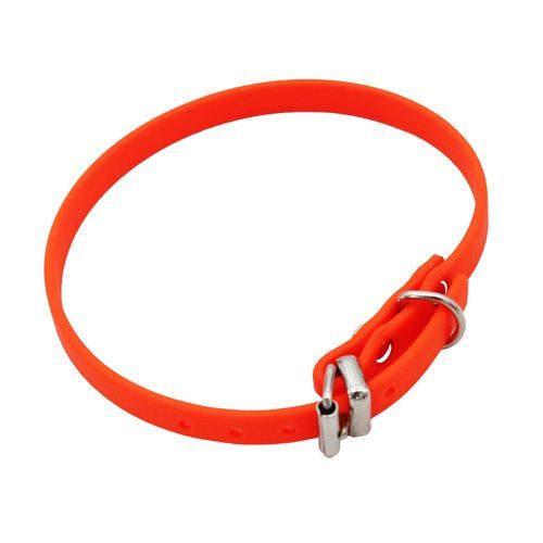 Heim Biothane® nitat halsband, knallorange - 24 - 31 cm halsomkrets, 9 mm brett