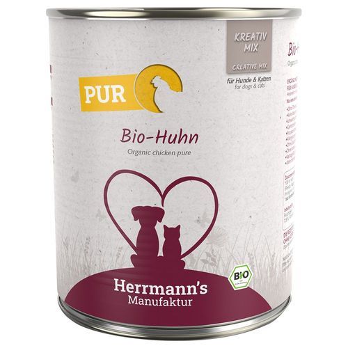 Ekonomipack: Herrmann's Ekologisk Pure Meat 24 x 800 g - Ekologisk kyckling