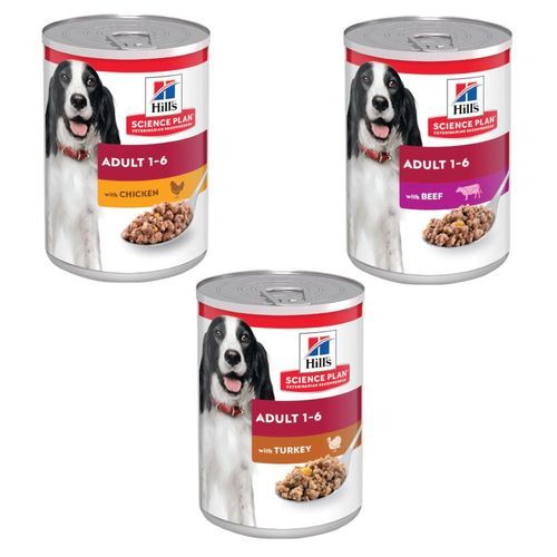 Hill's Science Plan Adult - Mixpack Chicken, Turkey, Beef 24 x 370 g