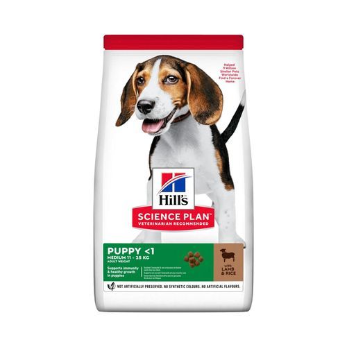 Hill's SCIENCE PLAN Medium Valpfoder med Lamm & Ris - 12 kg