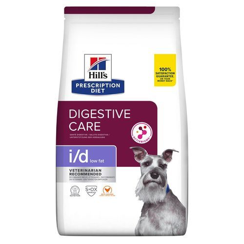 Prescription Diet i/d Digestive Care Low Fat Hundfoder med Kycklingsmak - 4 kg