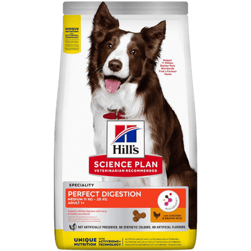 Adult Perfect Digestion Medium Chicken & Rice - Dry Dog Food 12 kg - Hund - Hundmat & hundfoder - Torrfoder för hund - Hills Science Plan - ZOO.se