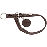 Hundhalsband Ställbart Solid Education Brun M-L - Halsmått 45-50cm