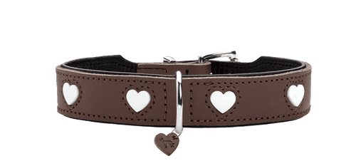Collar Love Cowleather brown/black 32/XS - Hund - Halsband - Hunter - ZOO.se