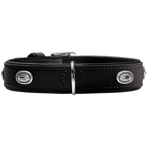 Dog Collar Softie Stone Black M-L 60 - Neck 46-53cm