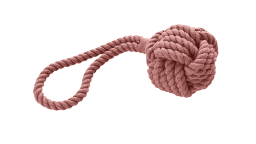 Dog Toy Ball With Handloop Inari Cotton Red M - Hund - Hundleksaker & Spel - Bollar för hundlek - Hunter - ZOO.se