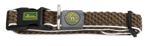 Hundhalsband Hilo Vario Basic Mesh Brun M-L 33-50cm