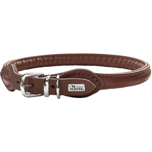 Hundhalsband Round & Soft Brun M 50 - Halsmått 41-46cm