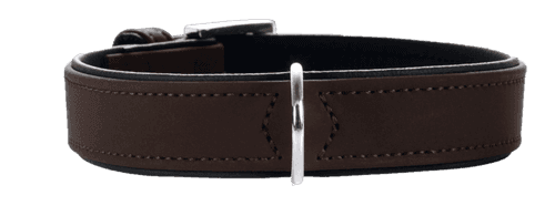 Hundhalsband Softie Artificial Leather Brun/Svart XS-S 40cm