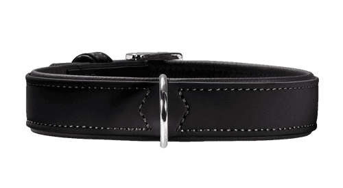 Hundhalsband Softie Artificial Leather Svart M-L 60cm