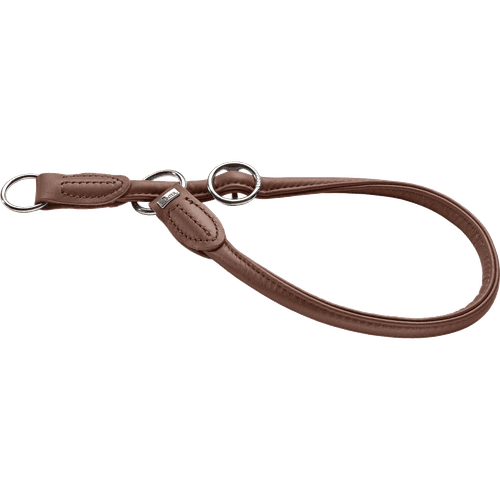 Hundhalsband Ställbart Round & Soft Halvstryp Brun M-L 50cm