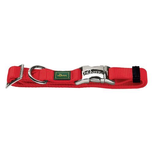 HUNTER Vario Basic Alu-Strong halsband, rött - Storlek XL: 45 - 65 cm halsomfång
