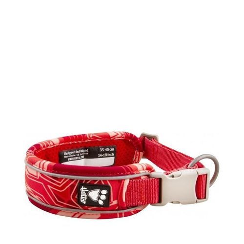 Hurtta Weekend Warrior Hundhalsband, Korall Camo, 45-55 cm, Ergonomiskt och Väderbeständigt