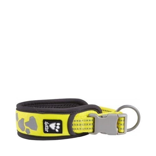 Hurtta Weekend Warrior Hundhalsband Neon Lemon 45-55 cm Ergonomiskt Väderbeständigt