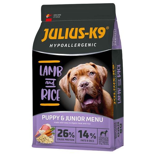 JULIUS-K9 High Premium Puppy & Junior Hypoallergenic med lamm - 12 kg