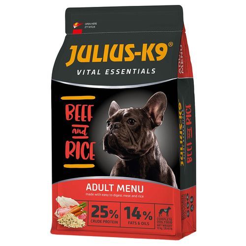 JULIUS-K9 High Premium Vital Essentials med nötkött - Ekonomipack: 2x12kg