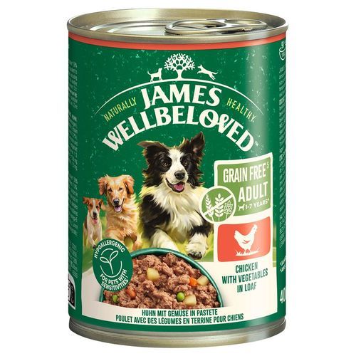 James Wellbeloved Adult Dog Grain Free Hypoallergenic Paté med kyckling - 6 x 400 g