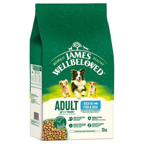 James Wellbeloved Adult Dog Hypoallergenic Fish & Rice - 12 kg