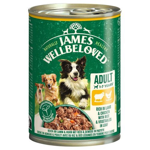 James Wellbeloved Adult Dog Hypoallergenic Paté med lamm & kyckling - 6 x 400 g