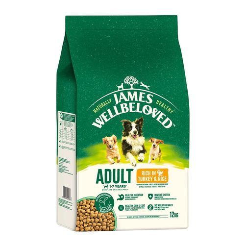 James Wellbeloved Adult Dog Hypoallergenic Turkey & Rice - 12 kg