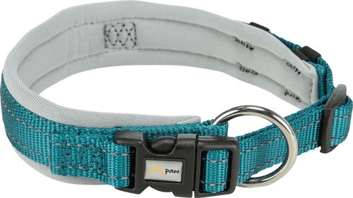 Jolly Paw Hundhalsband, extra wide, neoprene padded, –S: 27–, petrol/Ljusgrå (XS/S)