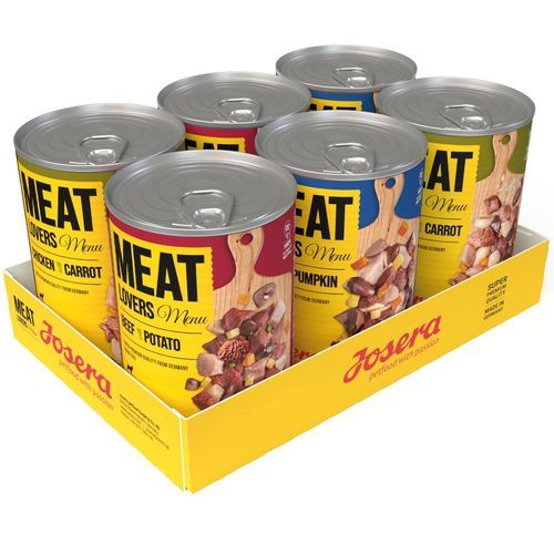 Ekonomipack: Josera Meatlovers Menü 12 x 400 g - Mixpack 3 sorter
