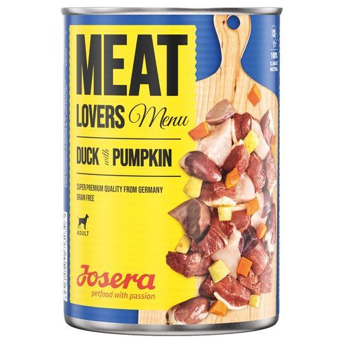 Ekonomipack: Josera Meatlovers Menü 12 x 800 g - Anka & pumpa